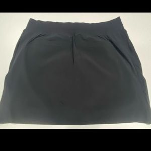 Athleta Brooklyn Skort Women Sz 12 Black Built In Shorts Skirt Pockets NWOT